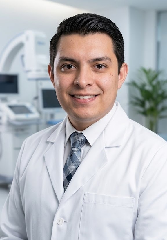 El Dr. Francisco Alberto Rodríguez Lee, médico intensivista y urgenciólogo, en su consultorio